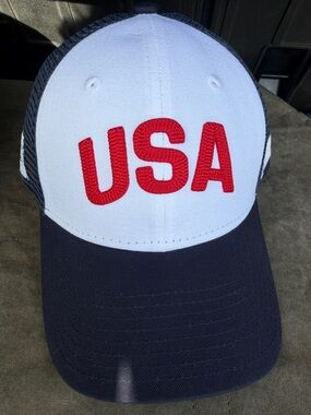 FIFA World Cup 2026 USA Navy Blue Mesh Baseball Hat with Red Accent